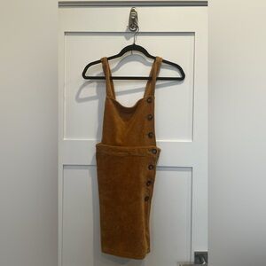 Corduroy topshop mini skirt overalls